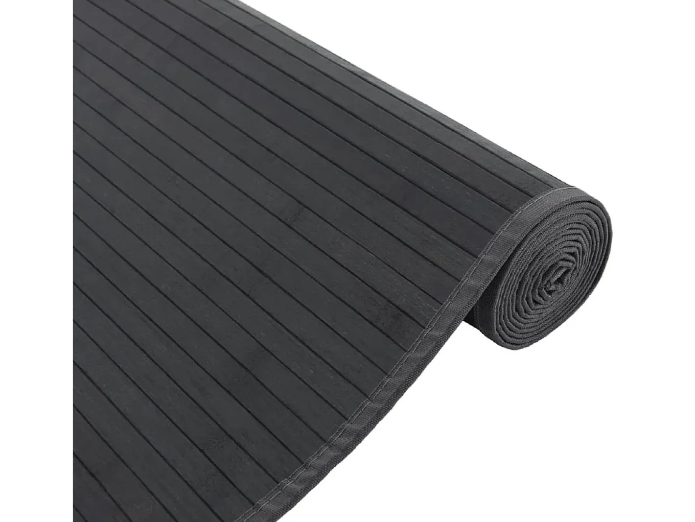 Clicnbuy Alfombra De Salón-Alfombra rectangular bambú 80x1000 cm Gris