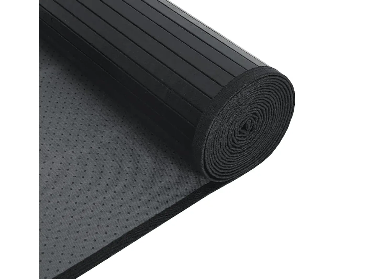 Clicnbuy Alfombra De Salón-Alfombra rectangular bambú 100x200 cm Negro