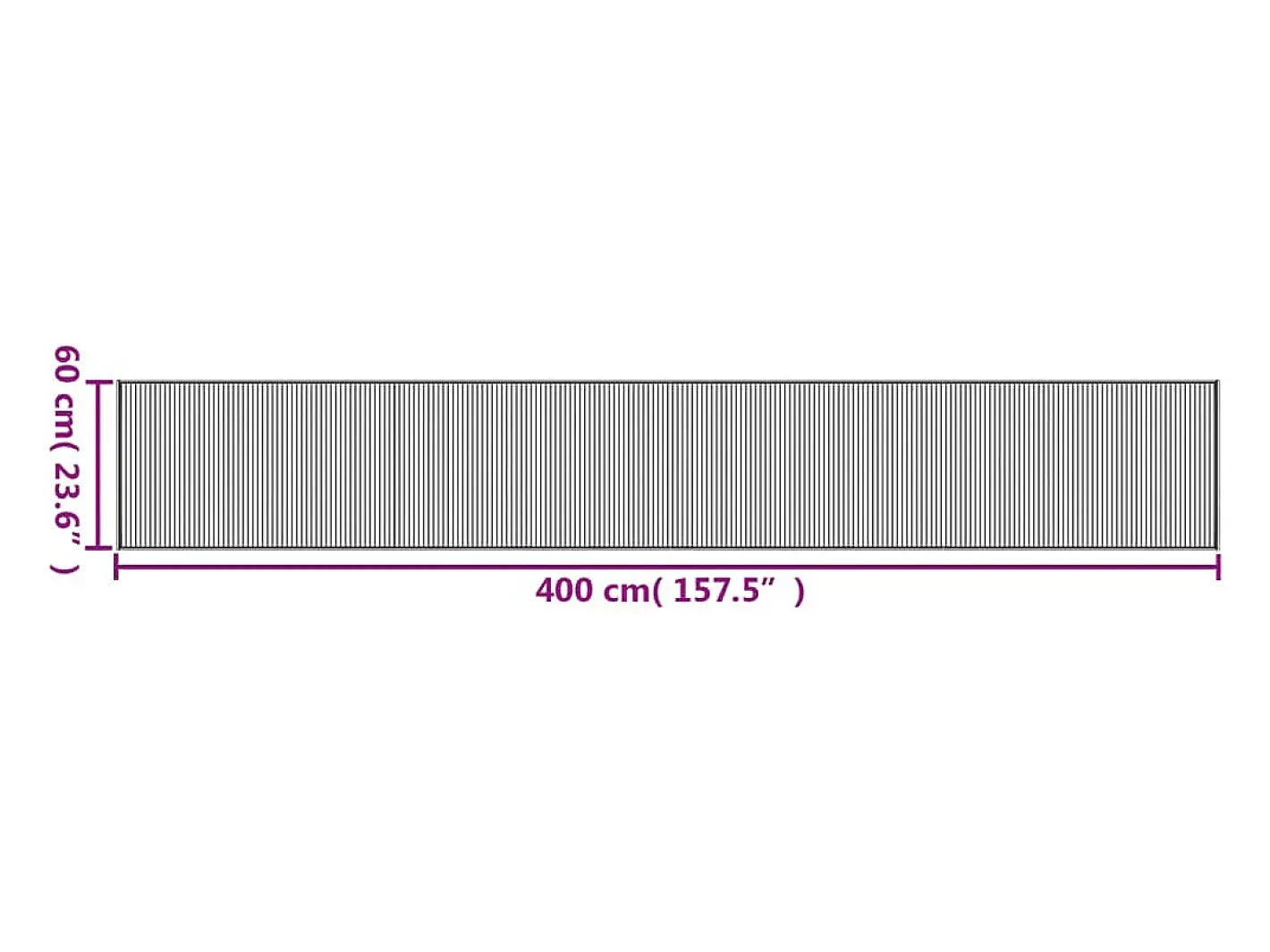 Clicnbuy Alfombra rectangular bambú color natural claro 60x400 cm Beige Online