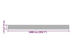 Clearance Clicnbuy Alfombra rectangular bambú 70x1000 cm Gris