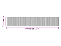Clicnbuy Alfombra De Salón-Alfombra rectangular bambú marrón 70x400 cm Marru00f3n