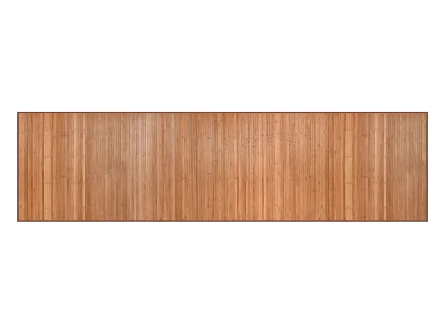 Clicnbuy Alfombra rectangular bambú color natural 80x300 cm Marru00f3n