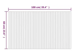 Clicnbuy Alfombra De Salón-Alfombra rectangular bambú marrón 60x100 cm Marru00f3n