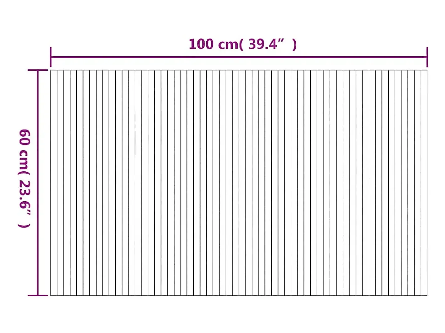 Clicnbuy Alfombra De Salón-Alfombra rectangular bambú marrón 60x100 cm Marru00f3n