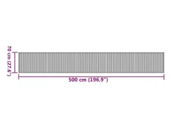 Clicnbuy Alfombra De Salón-Alfombra rectangular bambú marrón oscuro 70x500 cm Marru00f3n