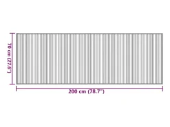 Clicnbuy Alfombra De Salón-Alfombra rectangular bambú 70x200 cm Gris