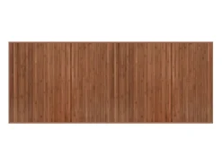 Clicnbuy Alfombra De Salón-Alfombra rectangular bambú marrón 80x200 cm Marru00f3n