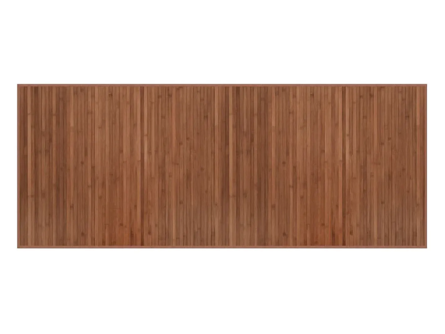 Clicnbuy Alfombra De Salón-Alfombra rectangular bambú marrón 80x200 cm Marru00f3n