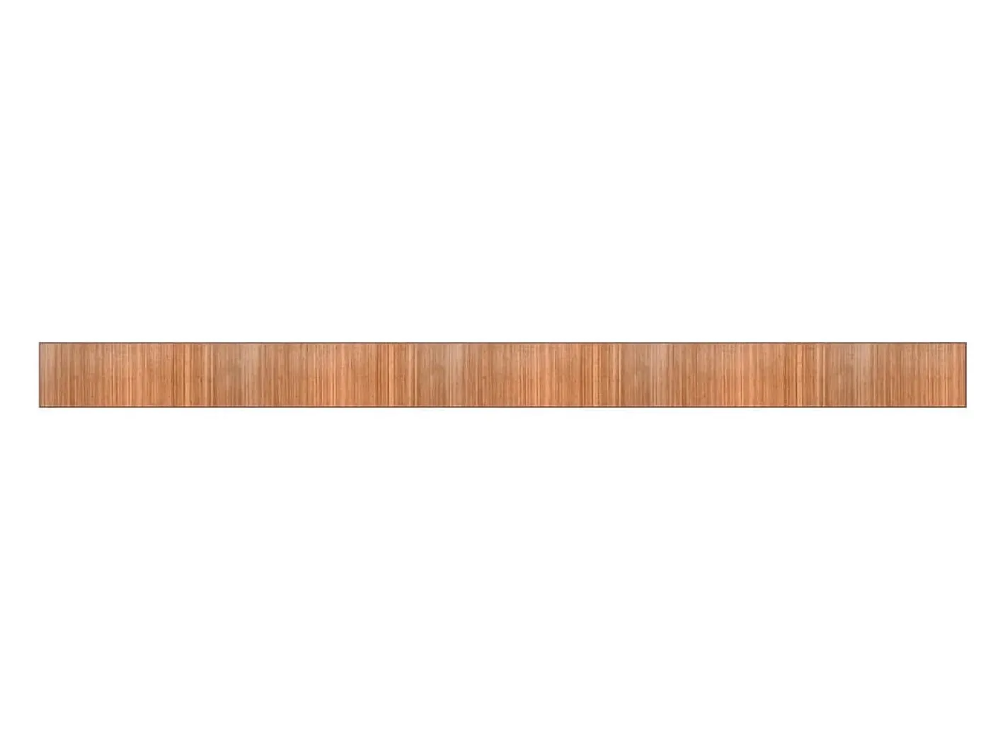 New Clicnbuy Alfombra rectangular bambú color natural 70x1000 cm Marru00f3n
