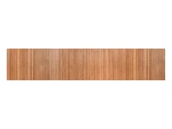 Clicnbuy Alfombra De Salón-Alfombra rectangular bambú color natural 60x300 cm Marru00f3n