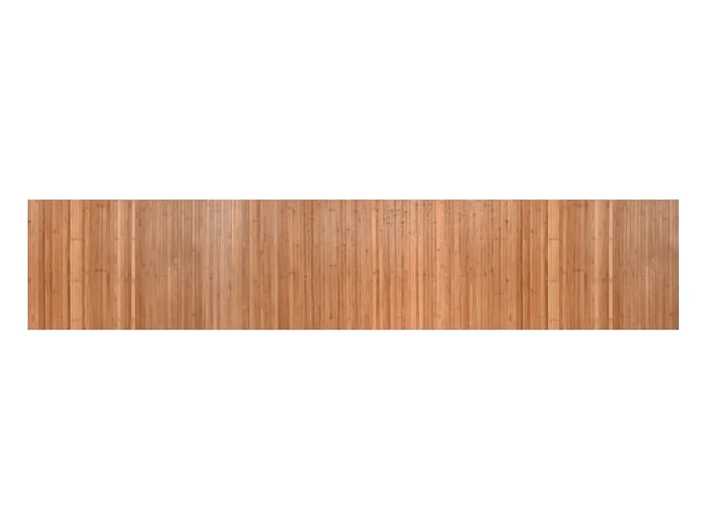 Clicnbuy Alfombra De Salón-Alfombra rectangular bambú color natural 60x300 cm Marru00f3n