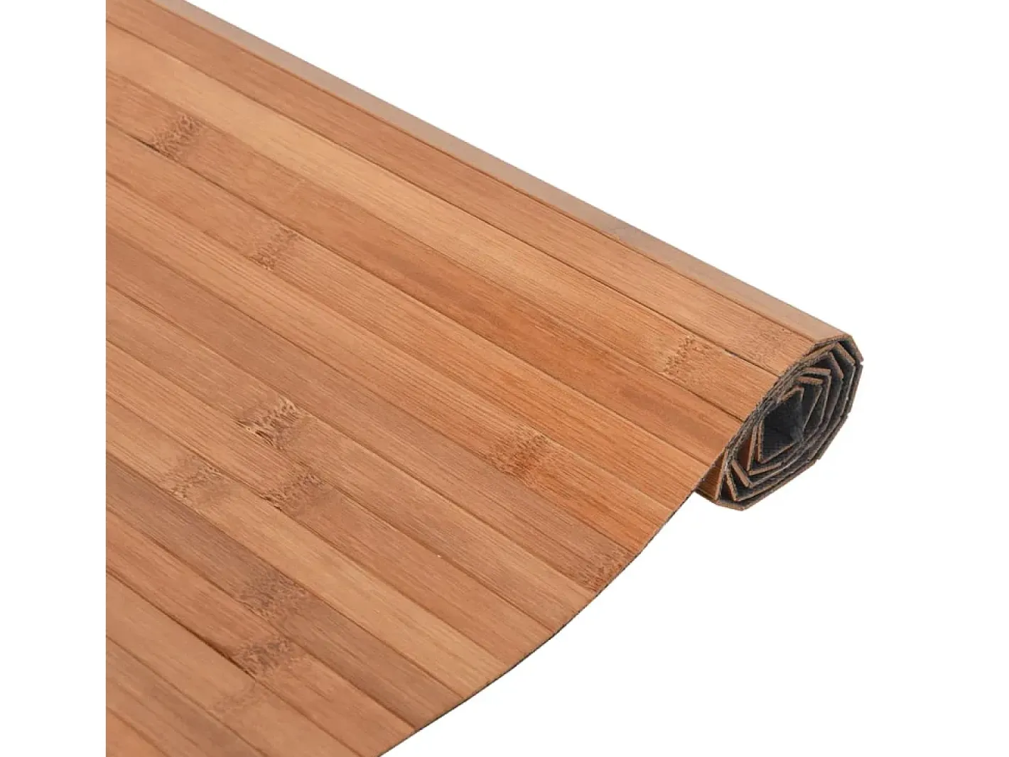 Clicnbuy Alfombra rectangular bambú color natural 80x200 cm Marru00f3n Outlet