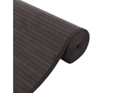 Clicnbuy Alfombra De Salón-Alfombra rectangular bambú marrón oscuro 100x300 cm Marru00f3n