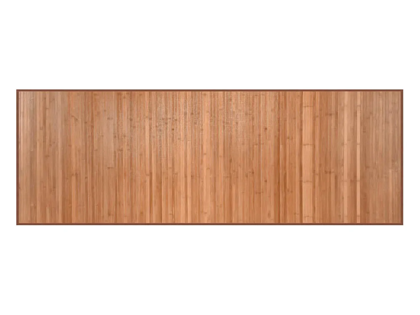 New Clicnbuy Alfombra rectangular bambú color natural 70x200 cm Marru00f3n
