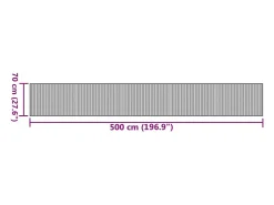 Clicnbuy Alfombra rectangular bambú 70x500 cm Gris Hot