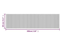 New Clicnbuy Alfombra rectangular bambú 80x300 cm Gris