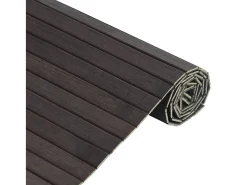 Sale Clicnbuy Alfombra rectangular bambú marrón oscuro 60x500 cm Marru00f3n