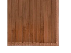 Clicnbuy Alfombra De Salón-Alfombra rectangular bambú marrón 80x400 cm Marru00f3n