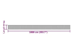 Clicnbuy Alfombra De Salón-Alfombra rectangular bambú 70x1000 cm Negro