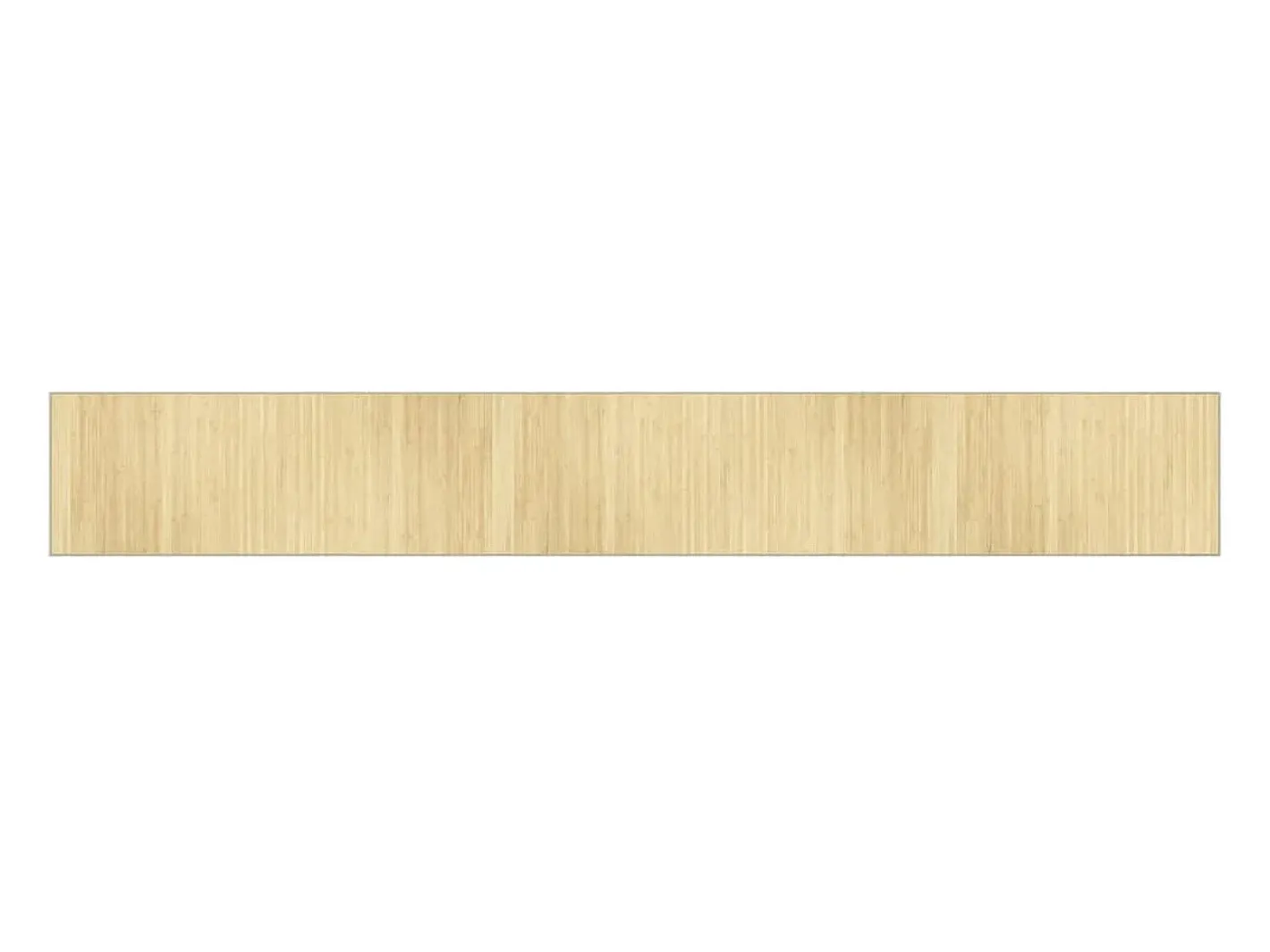 Clearance Clicnbuy Alfombra rectangular bambú color natural claro 70x500 cm Beige