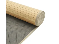 Clearance Clicnbuy Alfombra rectangular bambú color natural claro 70x500 cm Beige