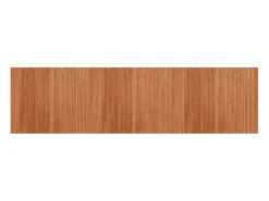 Clicnbuy Alfombra De Salón-Alfombra rectangular bambú marrón 80x300 cm Marru00f3n