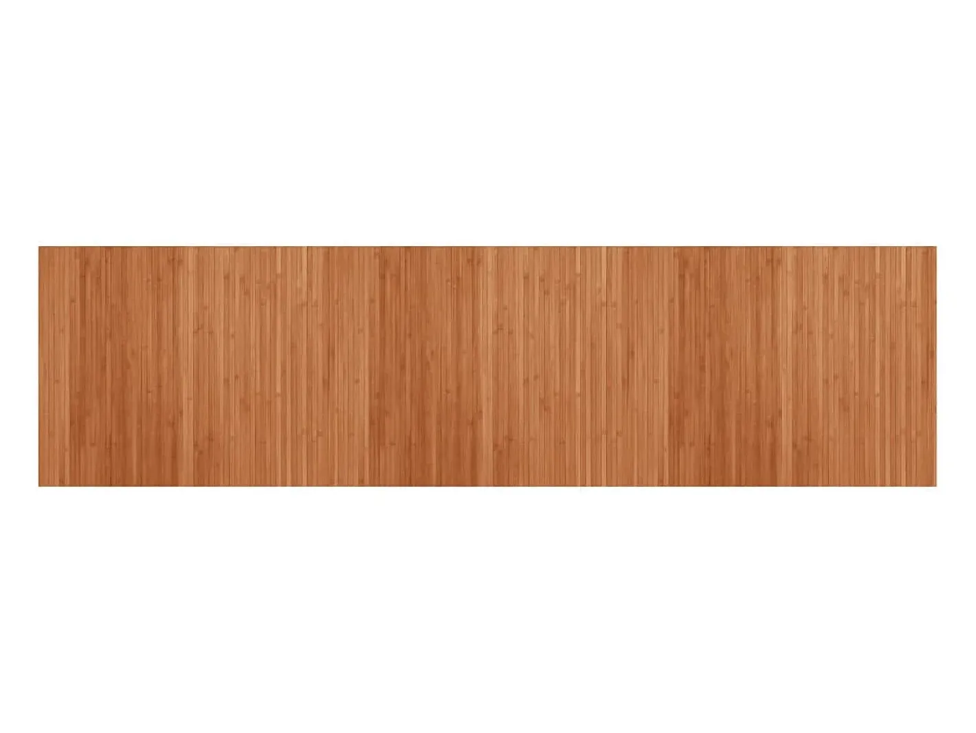 Clicnbuy Alfombra De Salón-Alfombra rectangular bambú marrón 80x300 cm Marru00f3n
