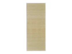 Clicnbuy Alfombra rectangular de bambú natural 150 x 200 cm Beige Best