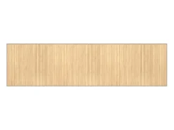 Clearance Alfombra rectangular de bambú natural claro 80x300 cm Beige