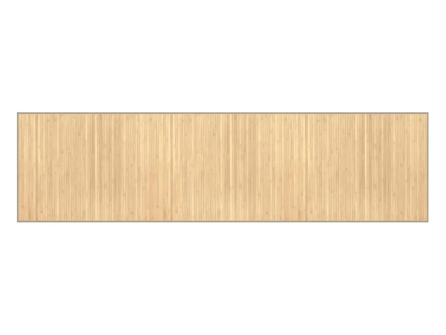 Clearance Alfombra rectangular de bambú natural claro 80x300 cm Beige