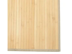 Clearance Alfombra rectangular de bambú natural claro 80x300 cm Beige