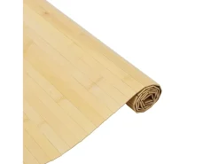 Hot Alfombra rectangular de bambú natural claro 80x100 cm Beige