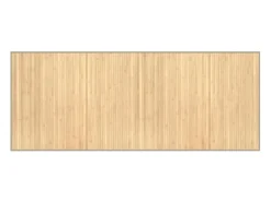 Alfombra De Cocina-Alfombra rectangular de bambú natural claro 80x200 cm Beige