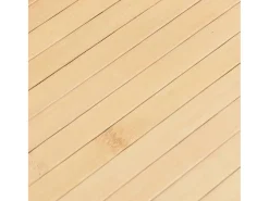 Alfombra De Cocina-Alfombra rectangular de bambú natural claro 80x200 cm Beige