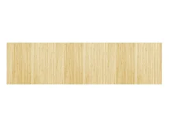 New Alfombra rectangular de bambú natural claro 80x300 cm Beige