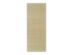 Clicnbuy Alfombra De Salón-Alfombra rectangular de bambú natural 80 x 300 cm Beige