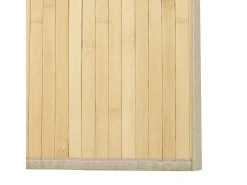 Alfombra De Cocina-Alfombra rectangular de luz natural 60x1000 cm bambú Beige