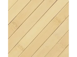 New Alfombra rectangular de luz natural 100x200 cm bambú Beige
