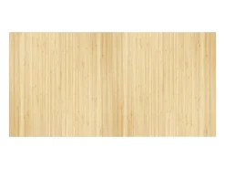 New Alfombra rectangular de luz natural 100x200 cm bambú Beige
