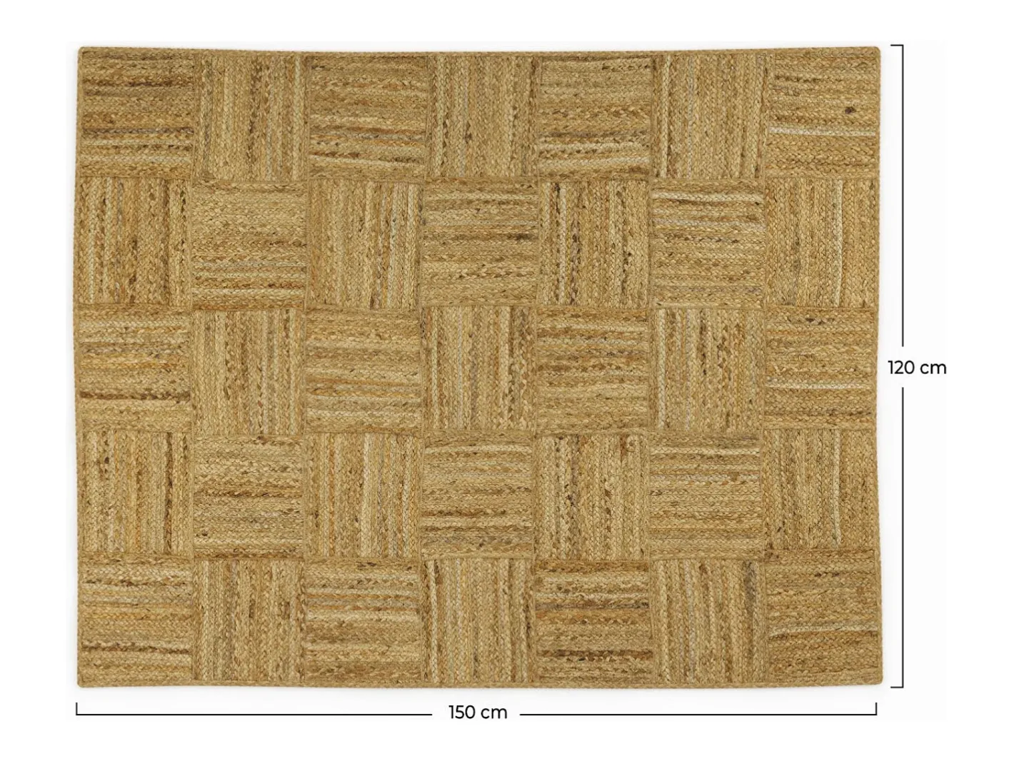 Rendez-Vous Déco Alfombra rectangular de yute 120 x 150 cm - Kara Beige Outlet