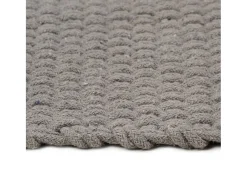 Alfombra De Cocina-Alfombra rectangular 160x230 cm Algodón Gris