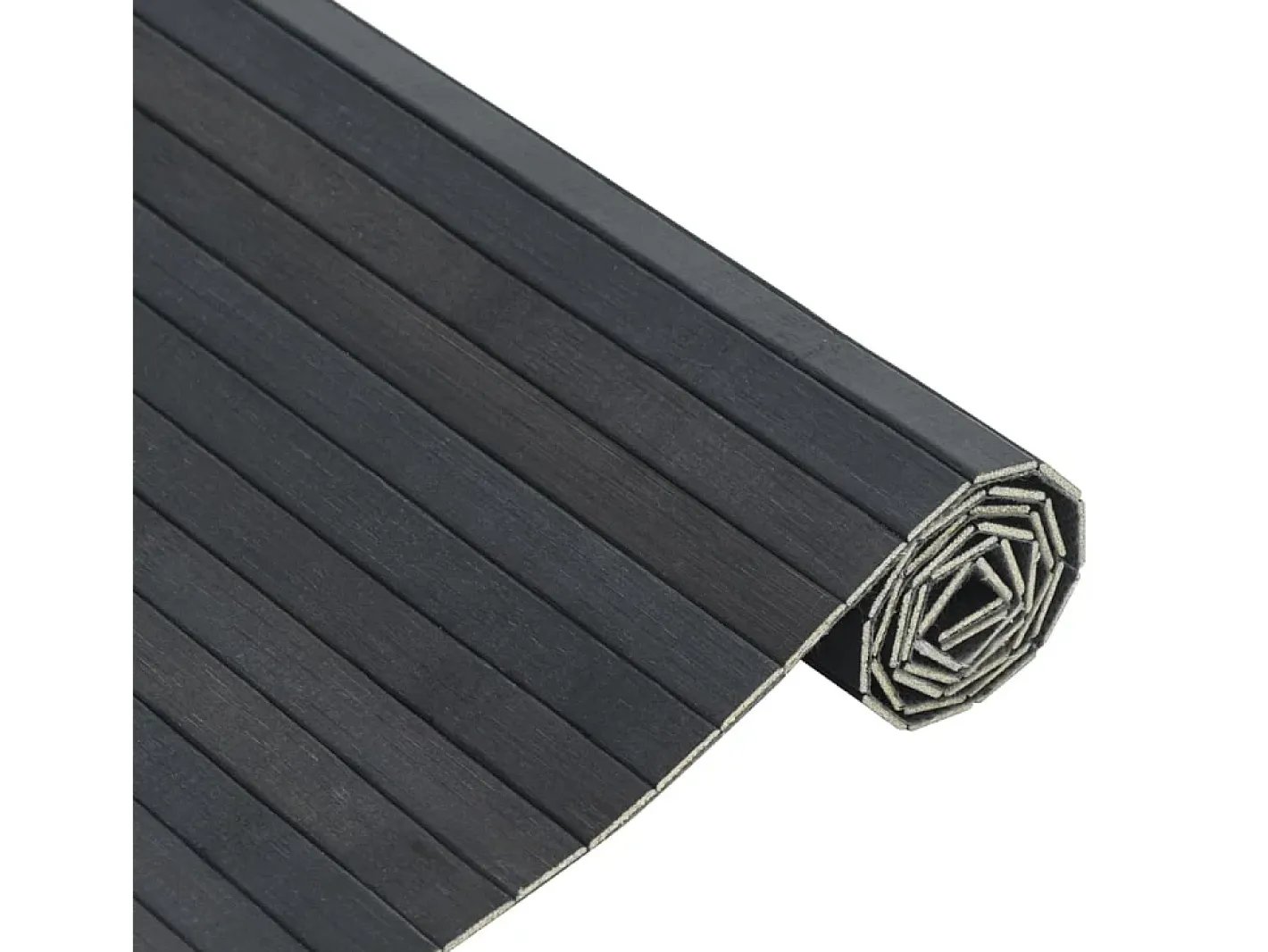 Alfombra De Cocina-Alfombra rectangular 70x200 cm bambú Gris