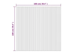 Alfombra rectangular marrón 100x100 cm bambú Marru00f3n