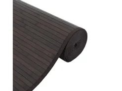 Alfombra De Cocina-Alfombra rectangular marrón oscuro 100x200 cm bambú Marru00f3n
