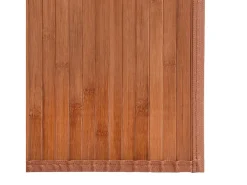 Alfombra De Cocina-Alfombra rectangular marrón 60x200 cm bambú Marru00f3n