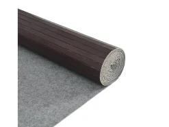 Online Alfombra rectangular marrón oscuro 80x200 cm bambú Marru00f3n