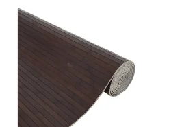 Online Alfombra rectangular marrón oscuro 80x200 cm bambú Marru00f3n