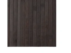New Alfombra rectangular marrón oscuro 100x300 cm bambú Marru00f3n