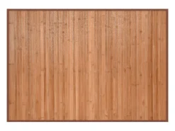 Alfombra rectangular natural de bambú 70x100 cm Marru00f3n