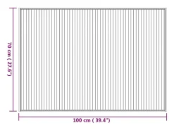 Alfombra rectangular natural de bambú 70x100 cm Marru00f3n